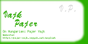 vajk pajer business card